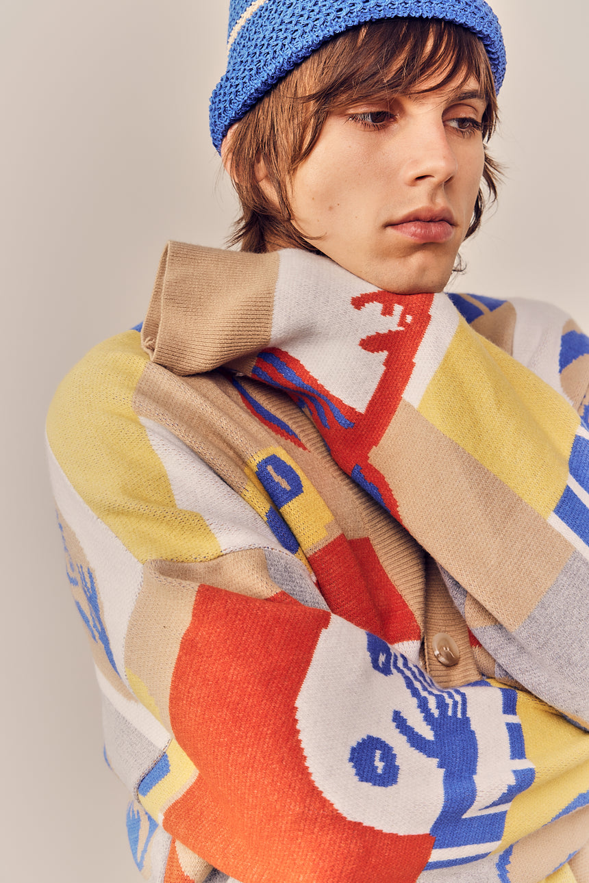 Scenic Obje Jacquard Knit Cardigan