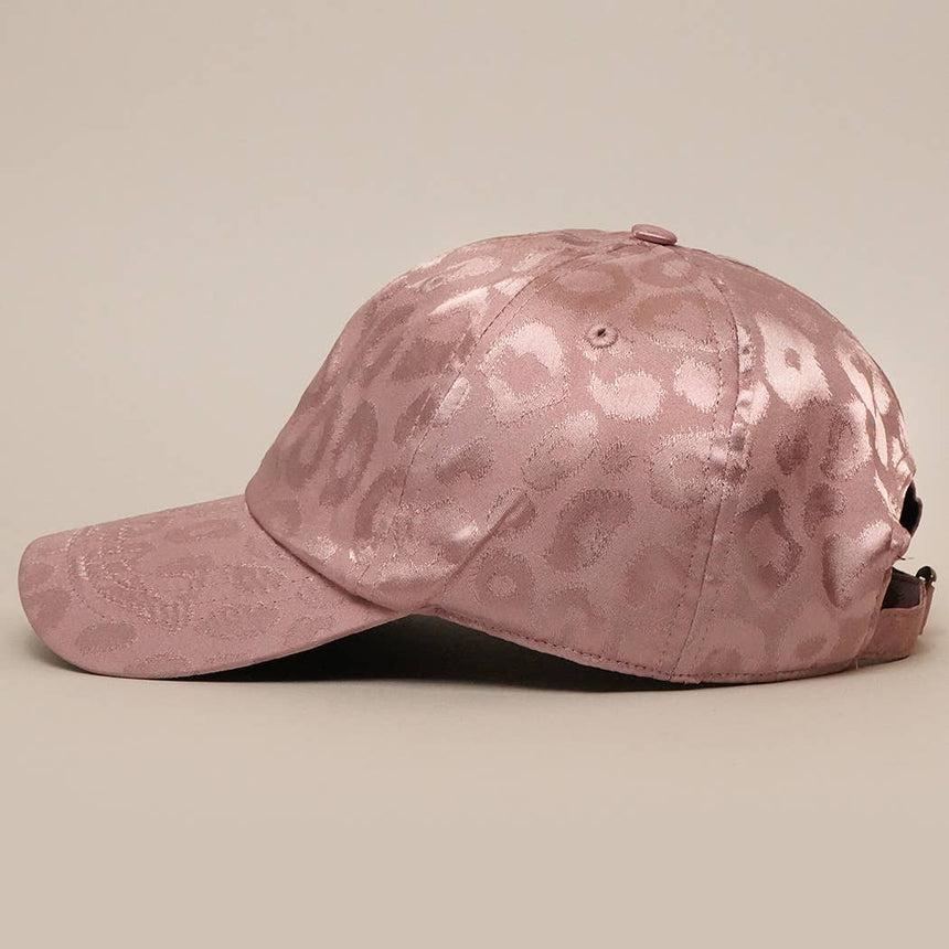 Tonal Leopard Printed Snapback Baseball Cap