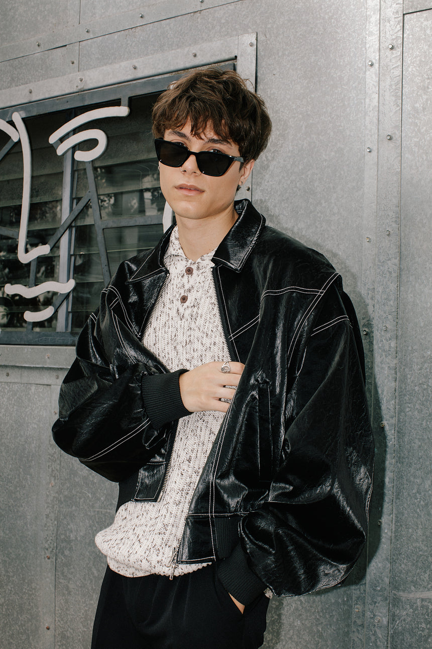 Faux Leather Moto Jacket