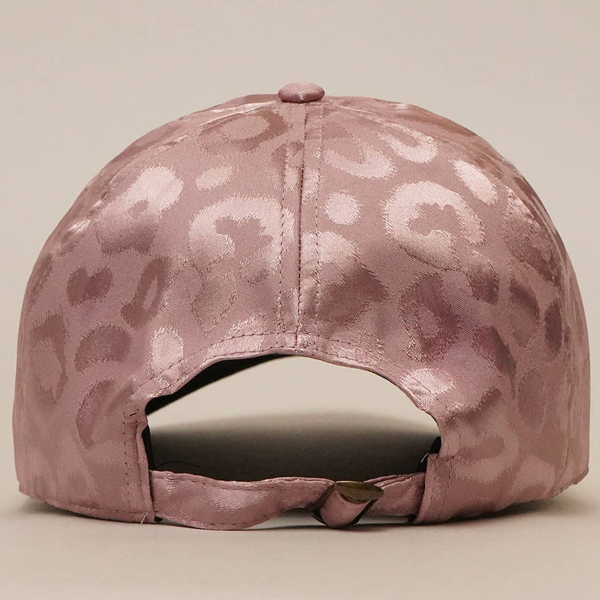 Tonal Leopard Printed Snapback Baseball Cap