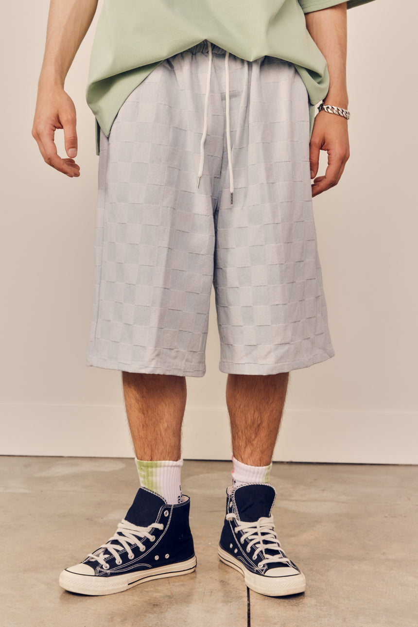 Washed Denim Cargo Shorts