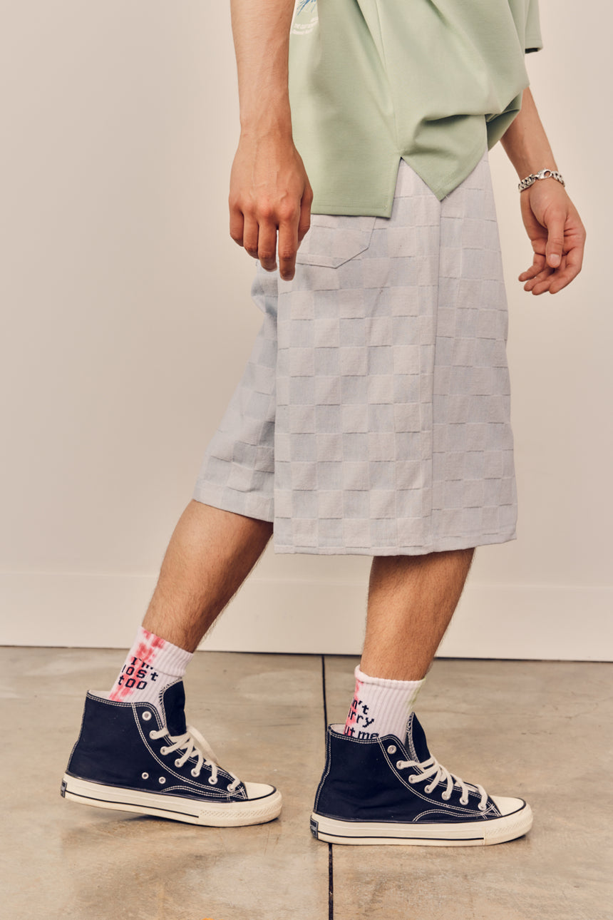 Checkered Bermuda Pants