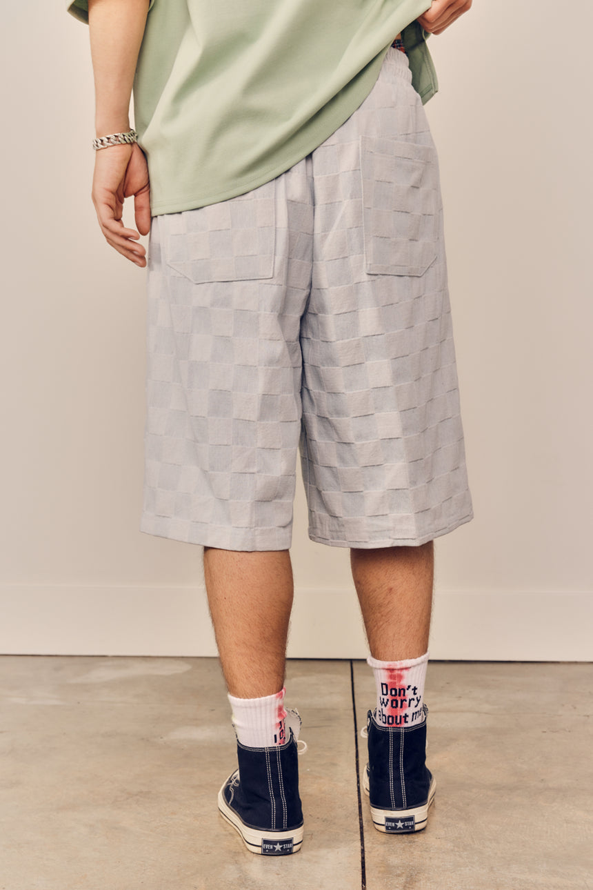 Checkered Bermuda Pants