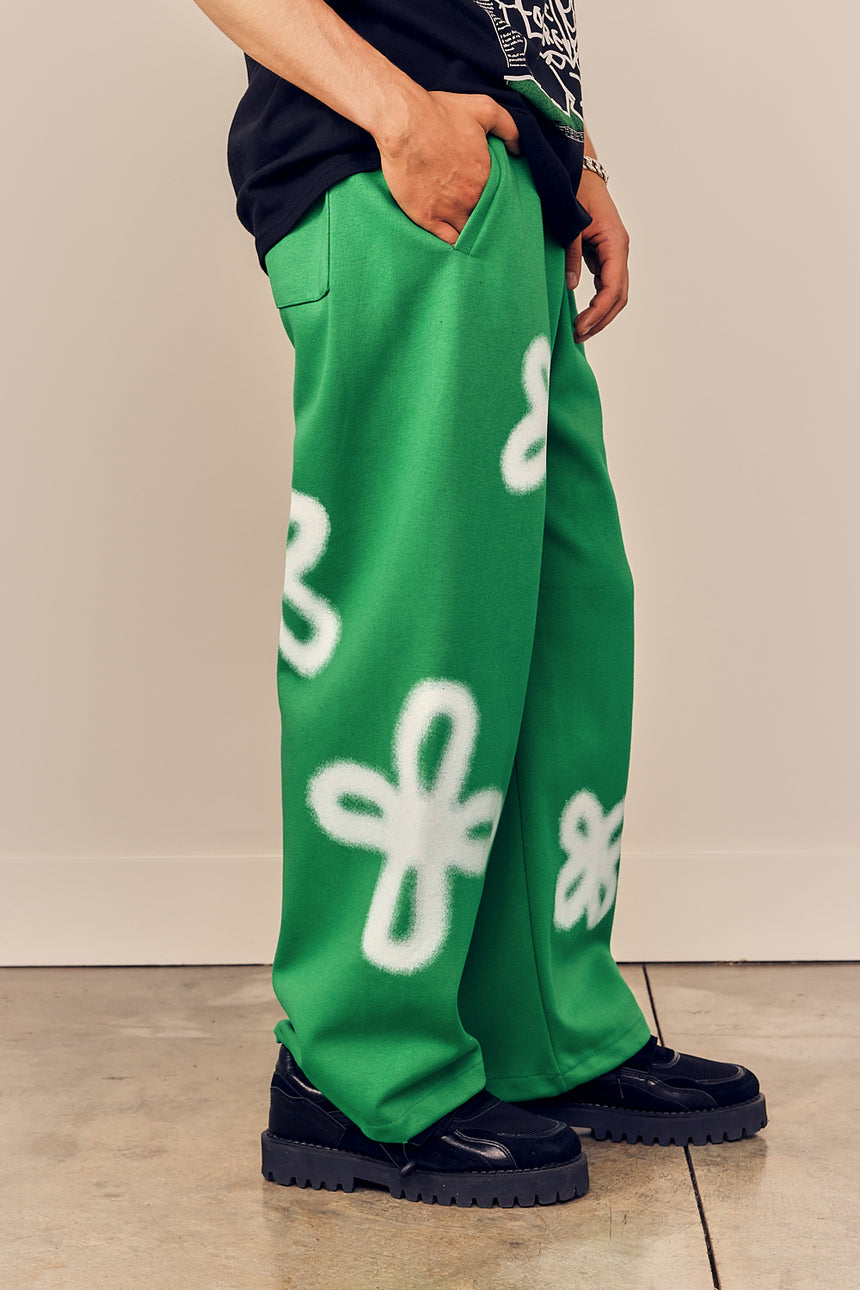 Spray Daisy Printed Jogger Pants
