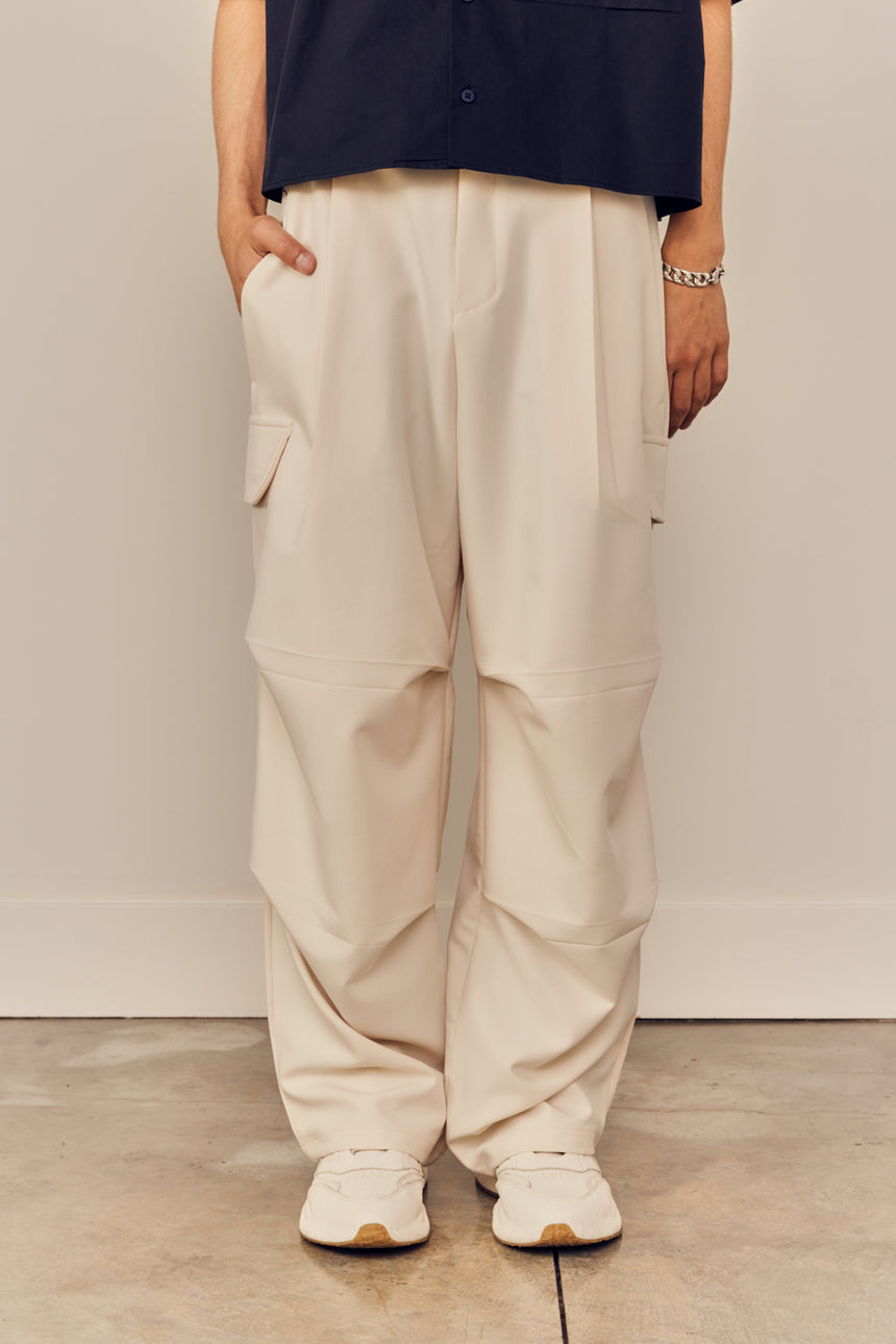Double Pintuck Cargo Trouser