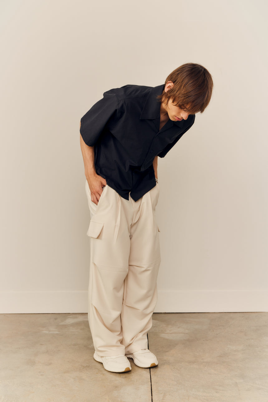 Double Pintuck Cargo Trouser