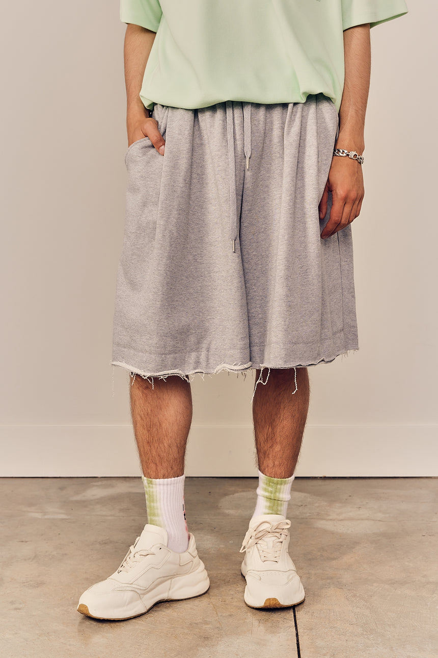 Edge Distressed Bermuda Sweatpants