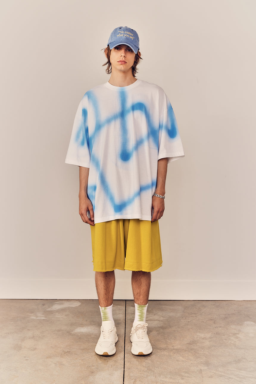 Edge Distressed Bermuda Sweatpants