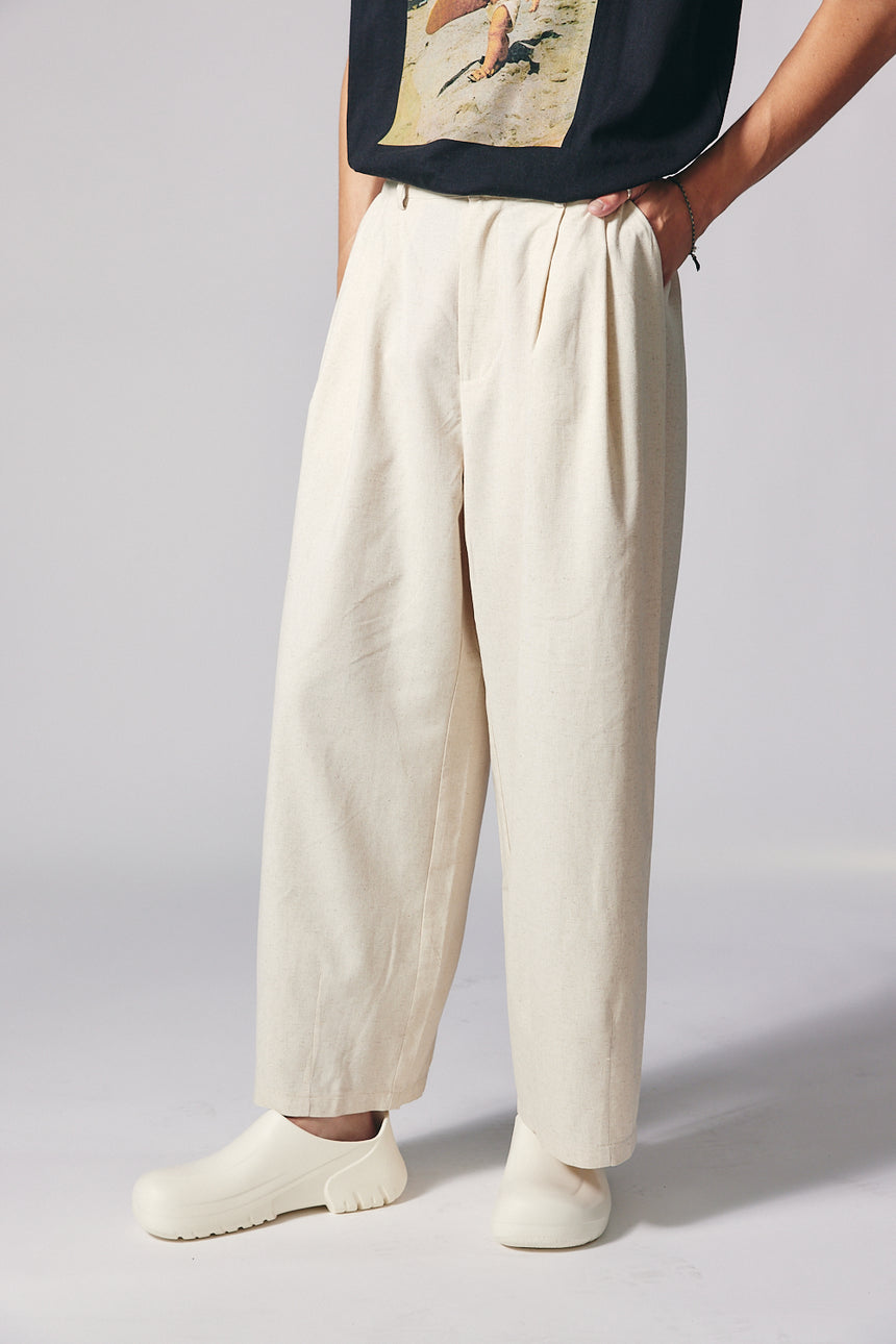 Comfy Linen Pintuck Wide Pants