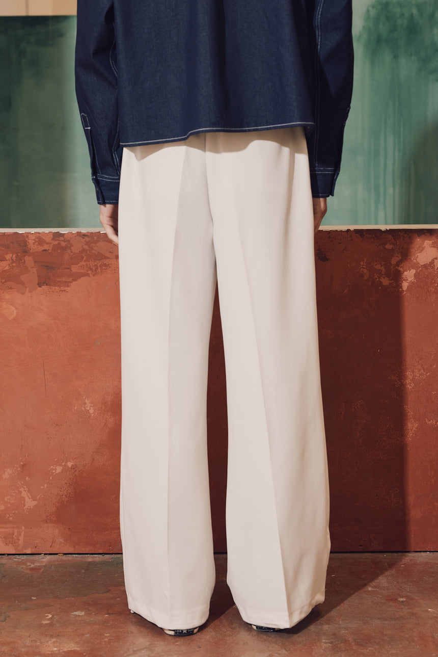 Wide Leg With Strings Relaxed Trouser