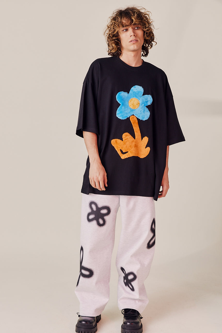 Velboa Flower Oversized Tee