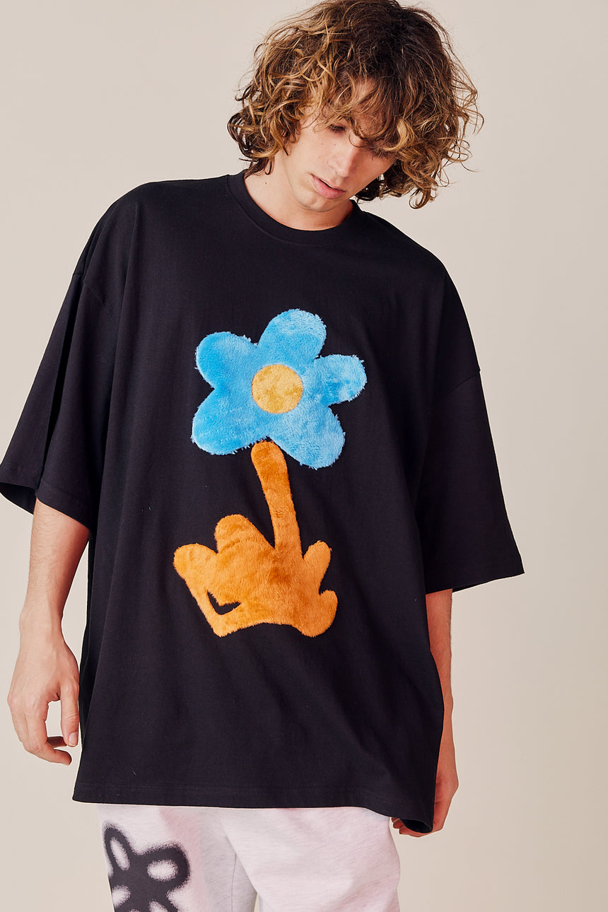 Velboa Flower Oversized Tee