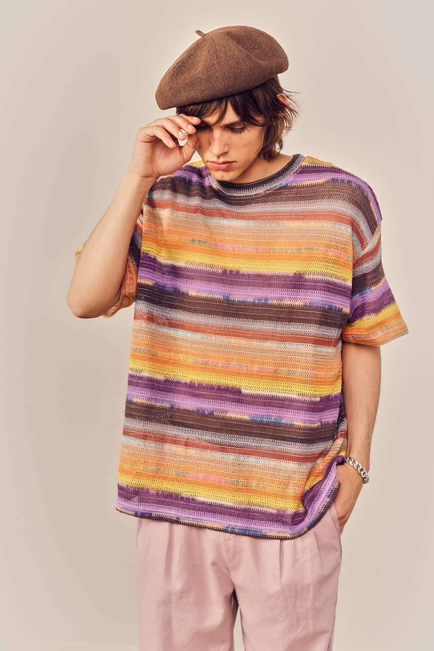 Palette Crewneck Knit Top