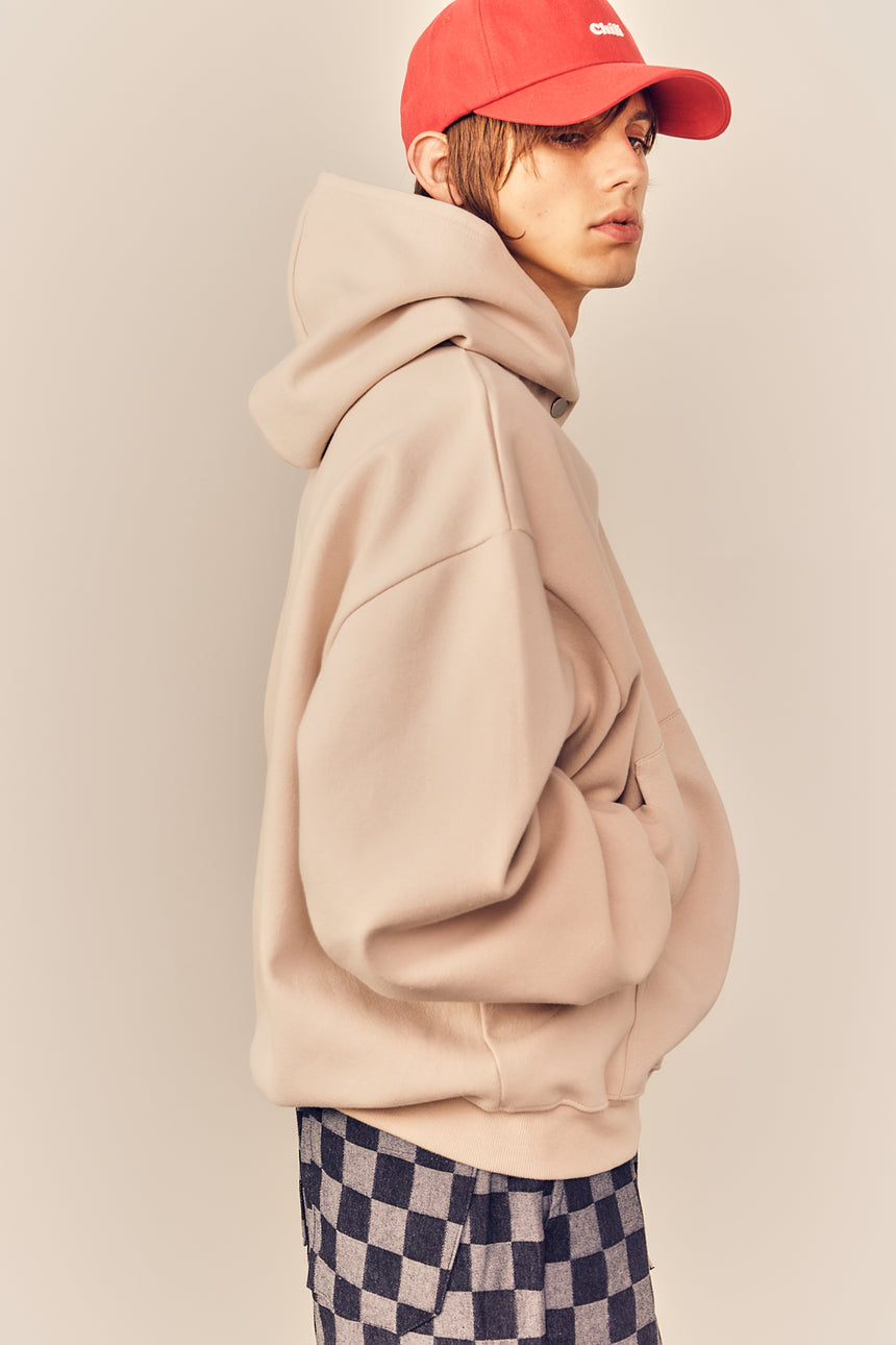 Button Detailed Crop Hoodie