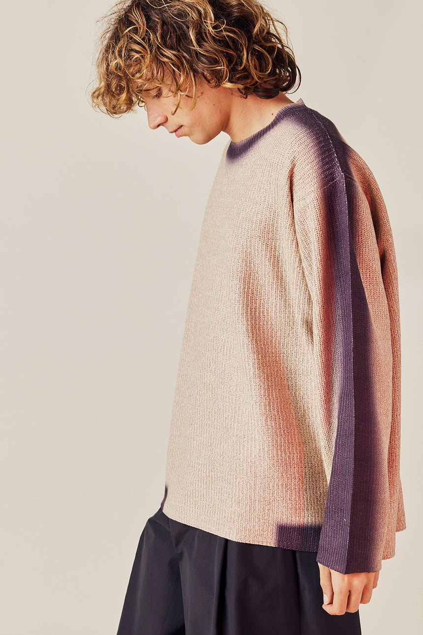 Two Tone Contrast Oversized Knit Tee
