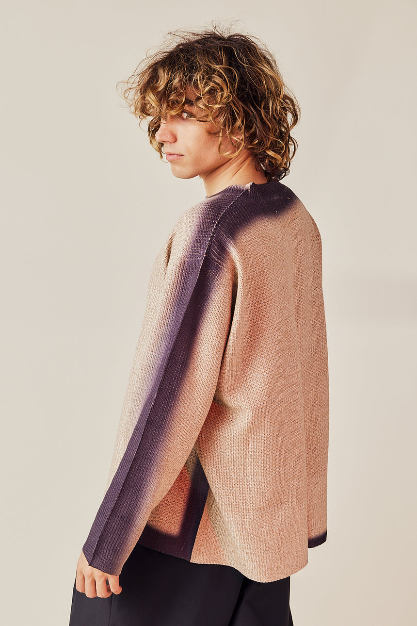 Two Tone Contrast Oversized Knit Tee