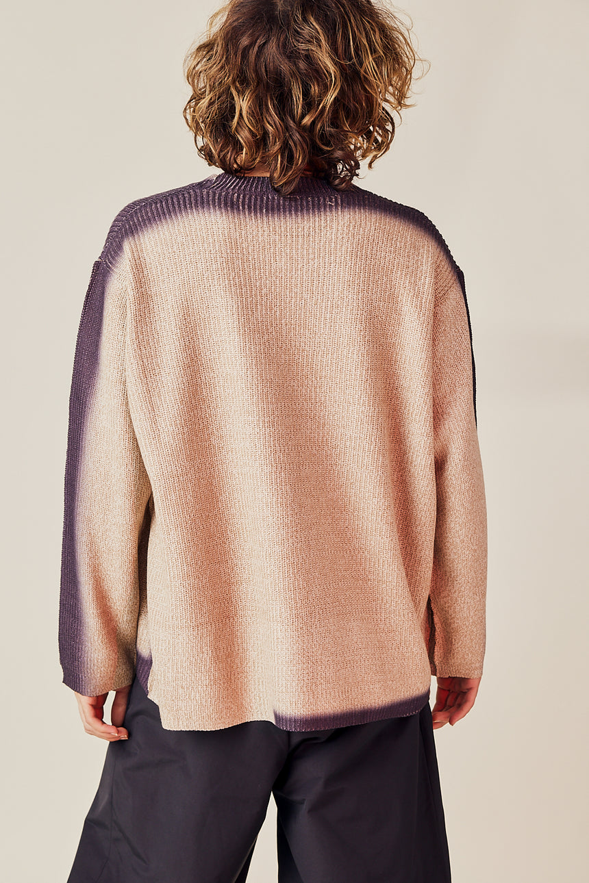 Two Tone Contrast Oversized Knit Tee