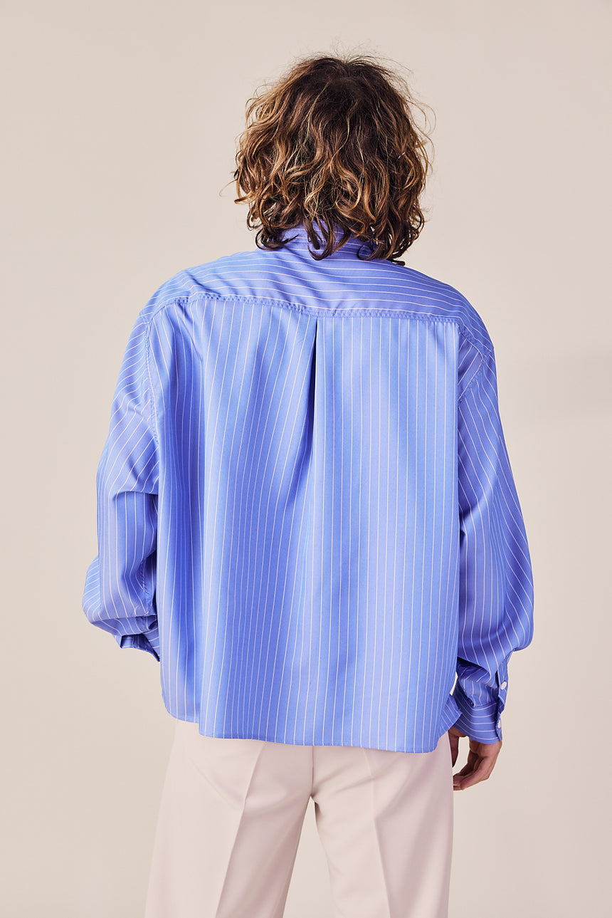 Basic Striped Crop Shirts