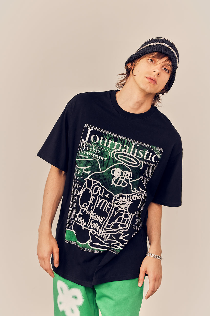 Journalistic Scribble Graphic Tee