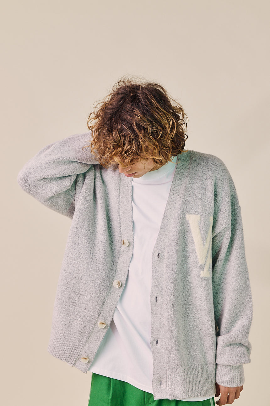 V-neck Loose Fit Knit Cardigan