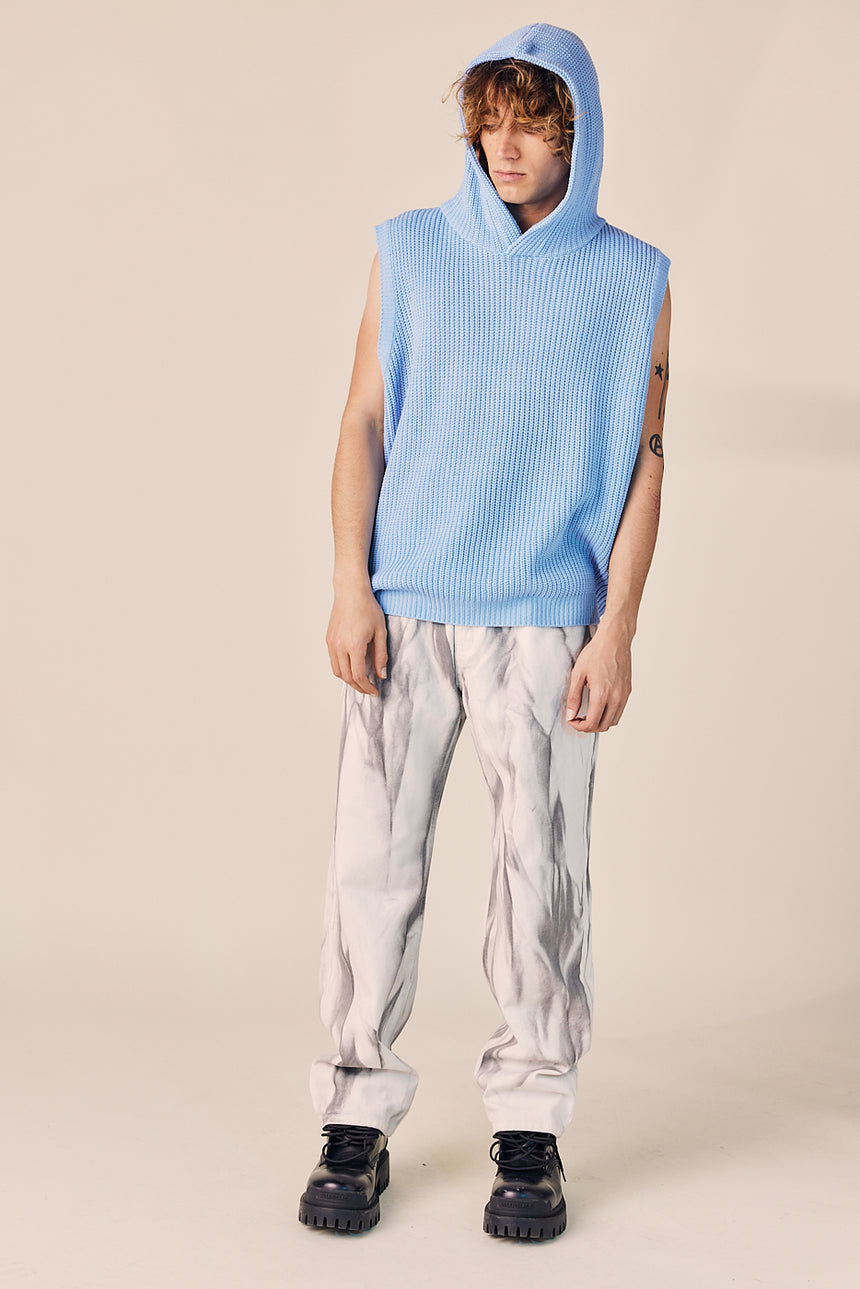 Simple Knit Hood Vest