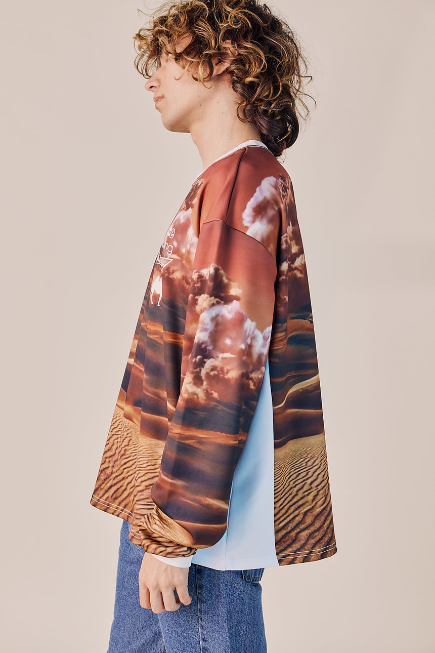 Brown Desert Digital Printed Long Tee