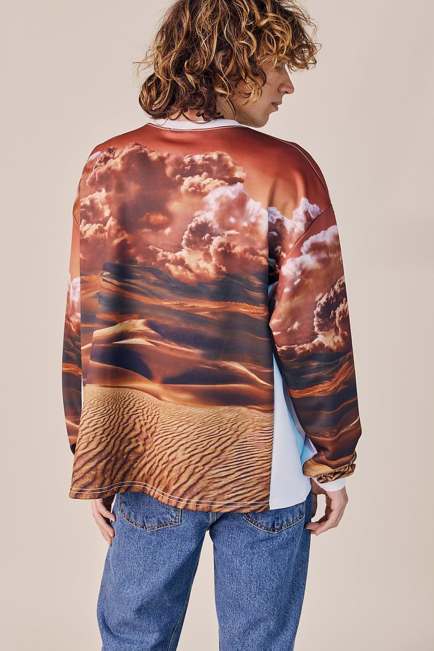 Brown Desert Digital Printed Long Tee