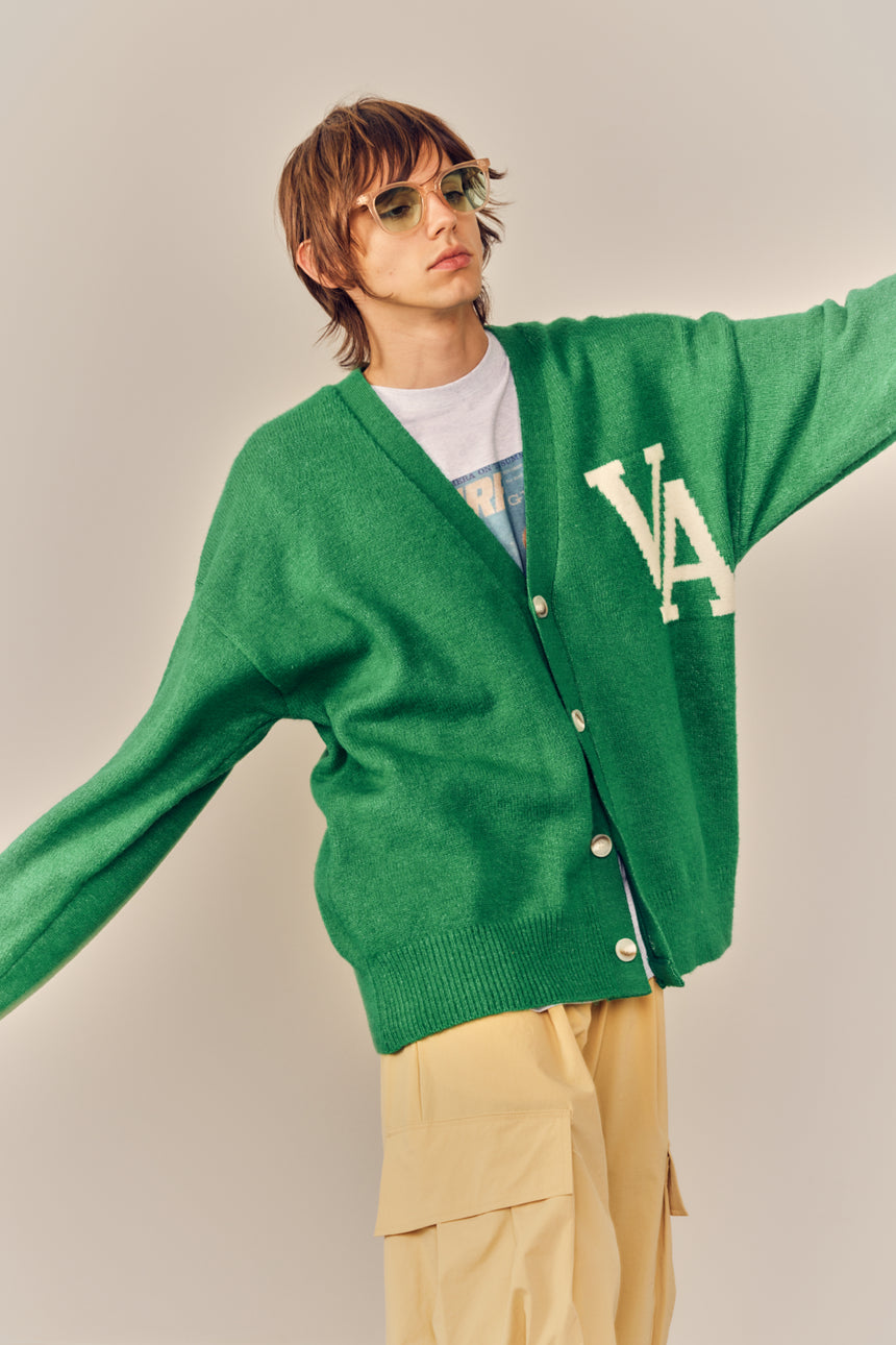 V-neck Loose Fit Knit Cardigan