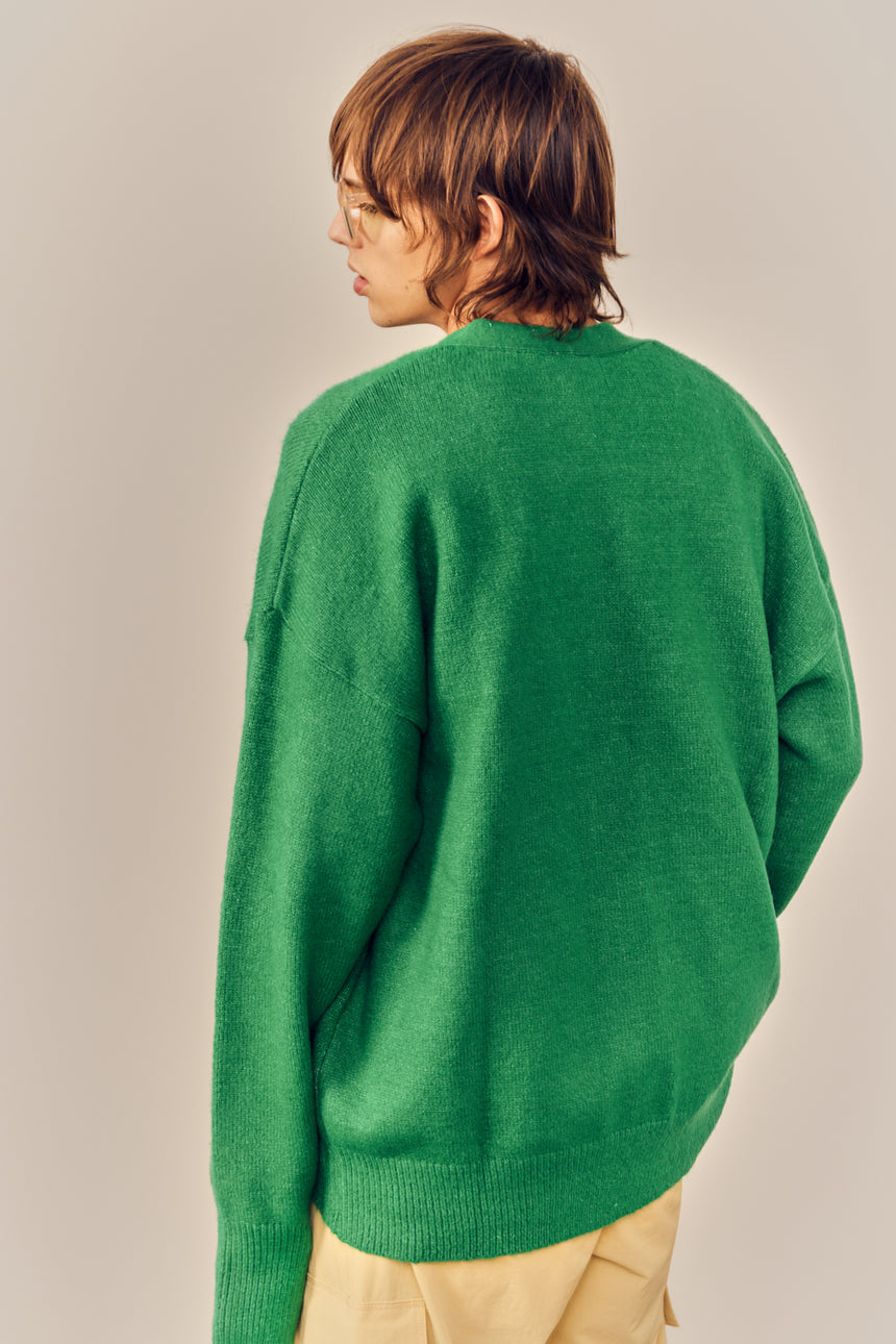 V-neck Loose Fit Knit Cardigan