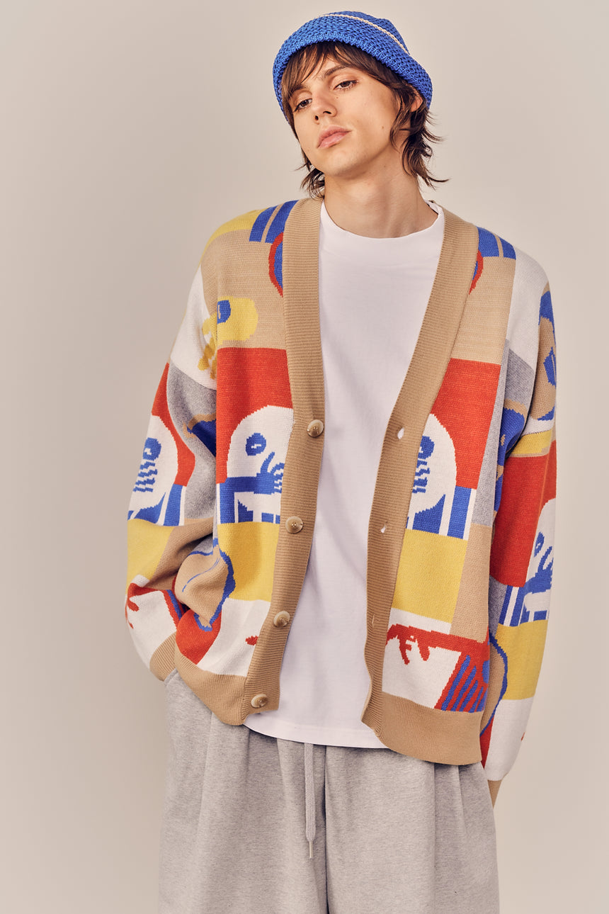 Scenic Obje Jacquard Knit Cardigan