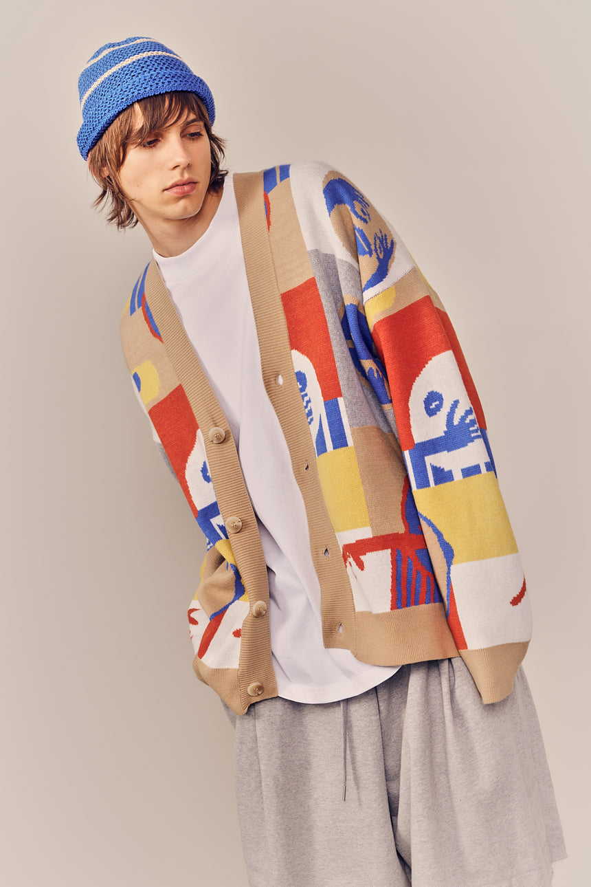 Scenic Obje Jacquard Knit Cardigan
