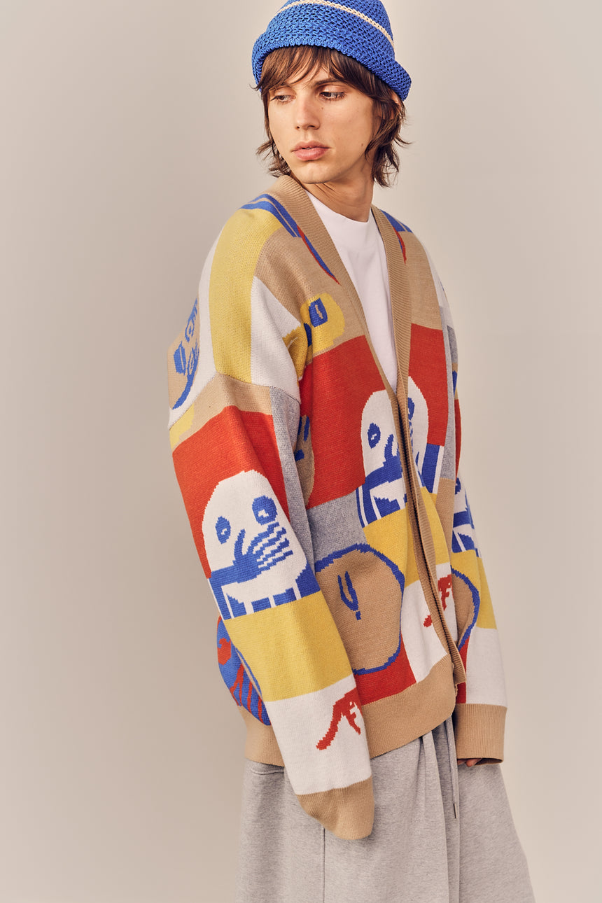 Scenic Obje Jacquard Knit Cardigan