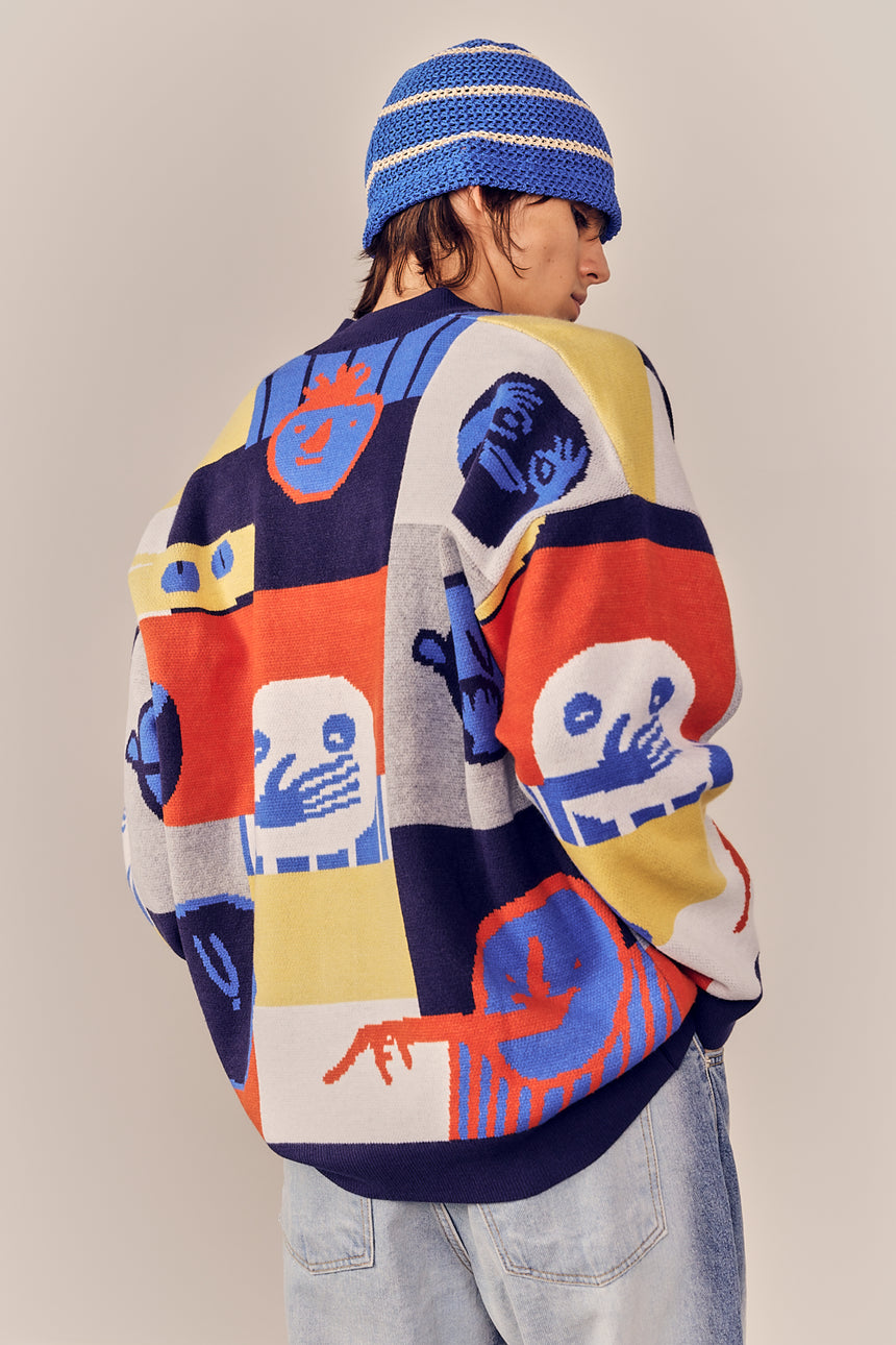 Scenic Obje Jacquard Knit Cardigan