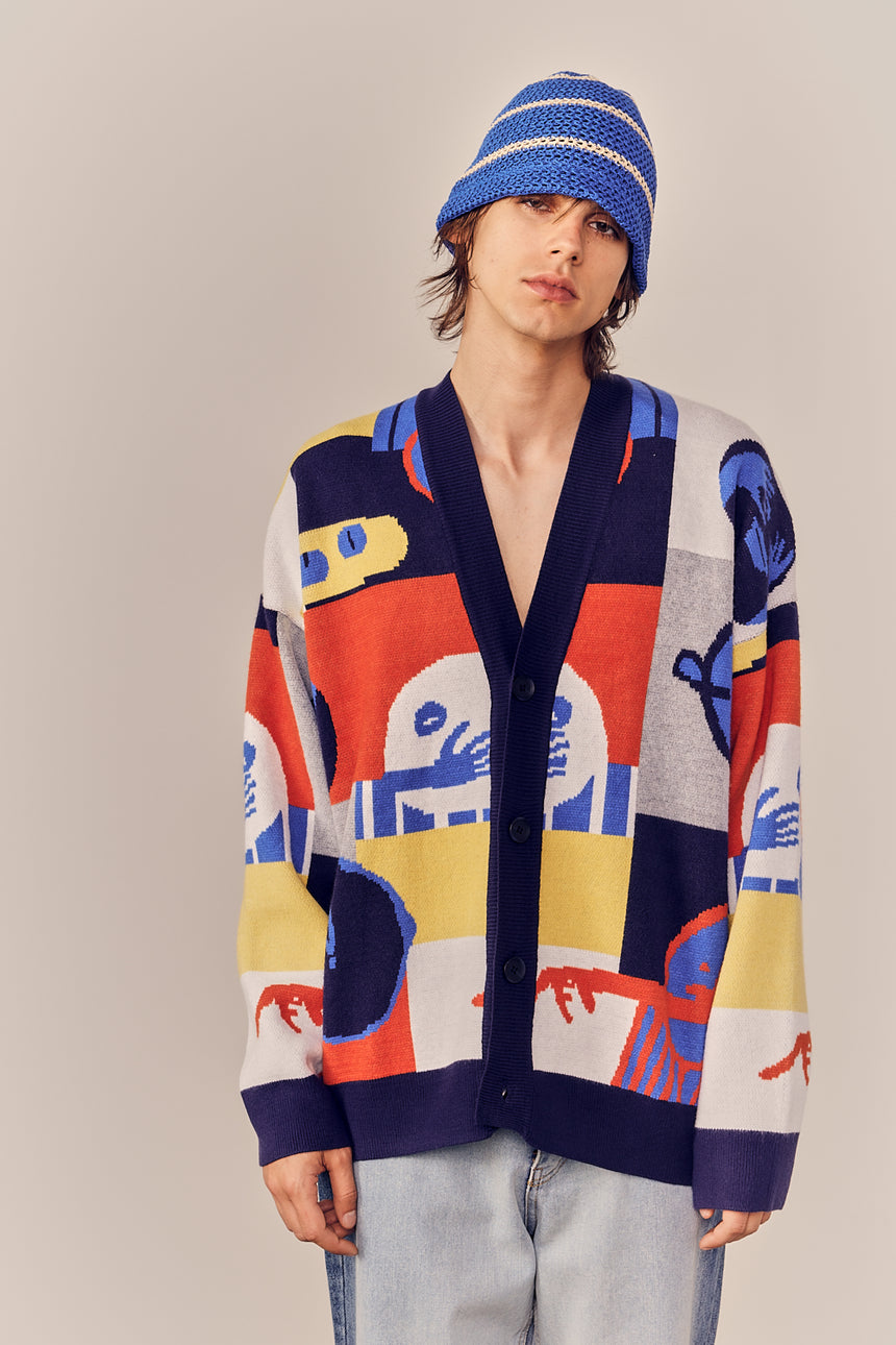 Scenic Obje Jacquard Knit Cardigan