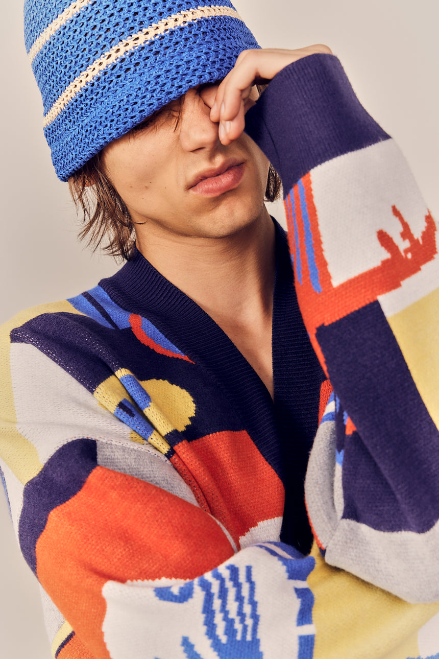 Scenic Obje Jacquard Knit Cardigan