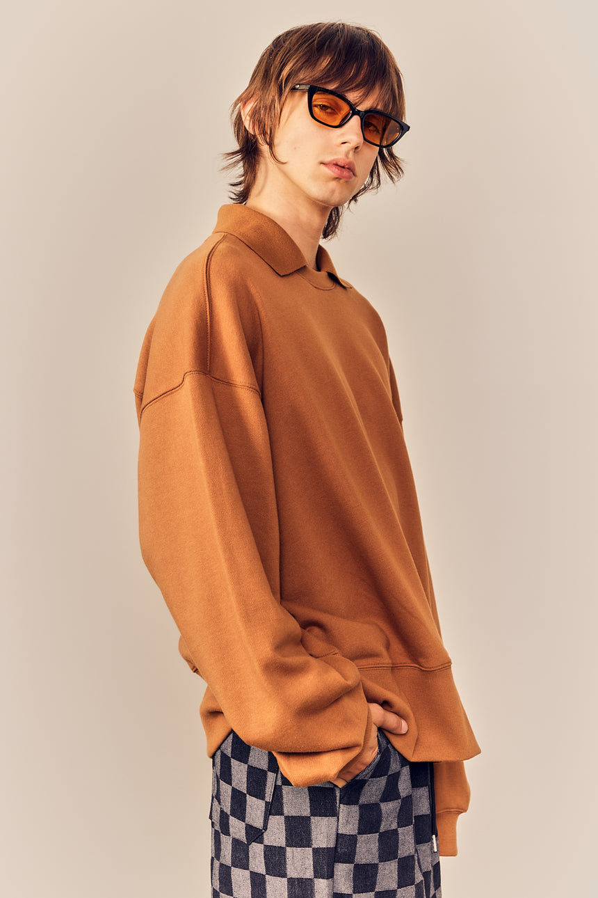 Simple Birds Collared Pullover