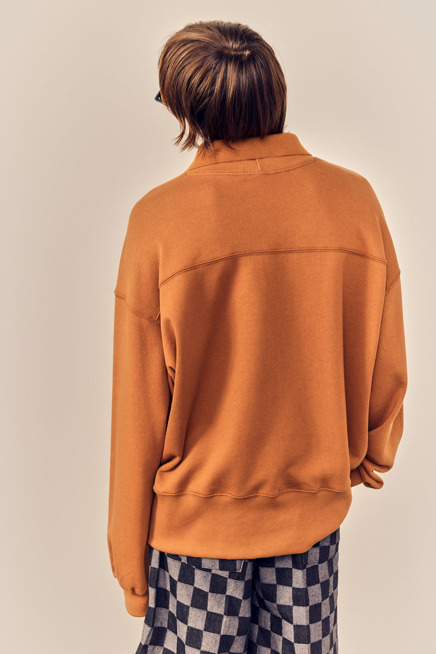 Simple Birds Collared Pullover
