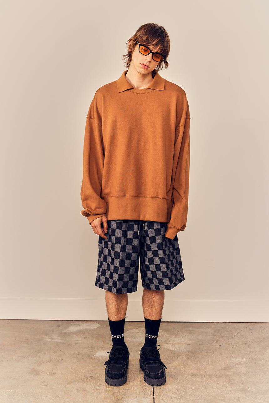 Simple Birds Collared Pullover