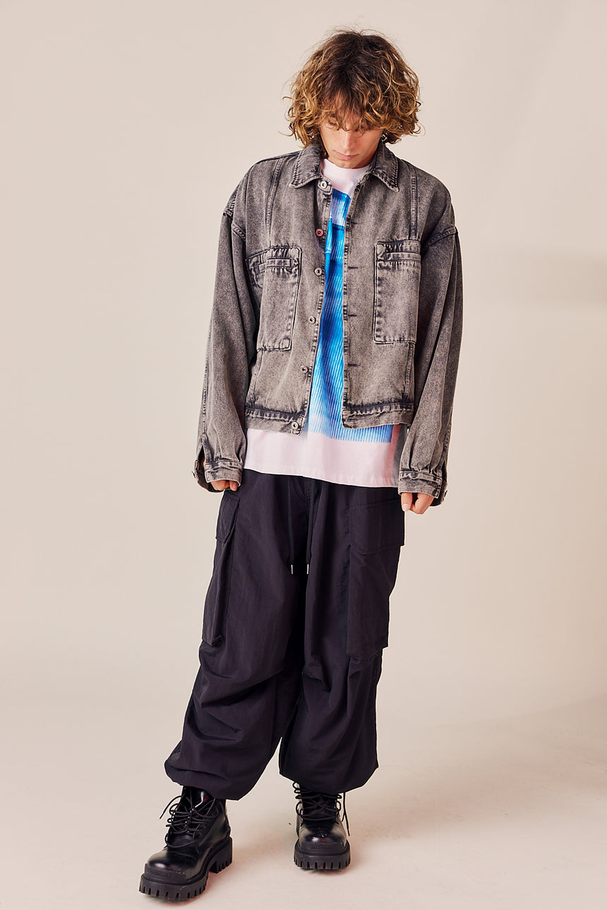 Vintage Cation Dyed Denim Crop Jacket