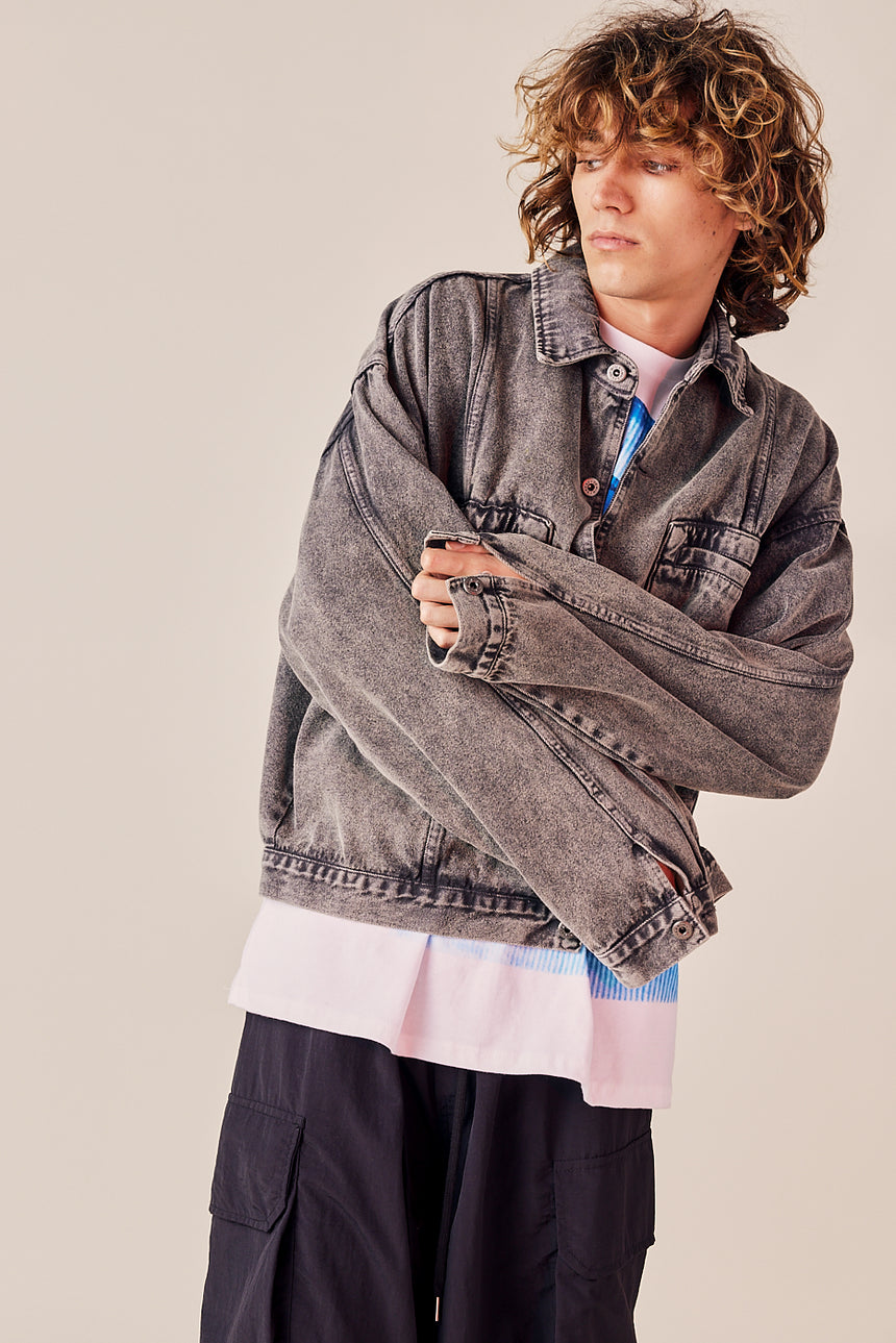 Vintage Cation Dyed Denim Crop Jacket