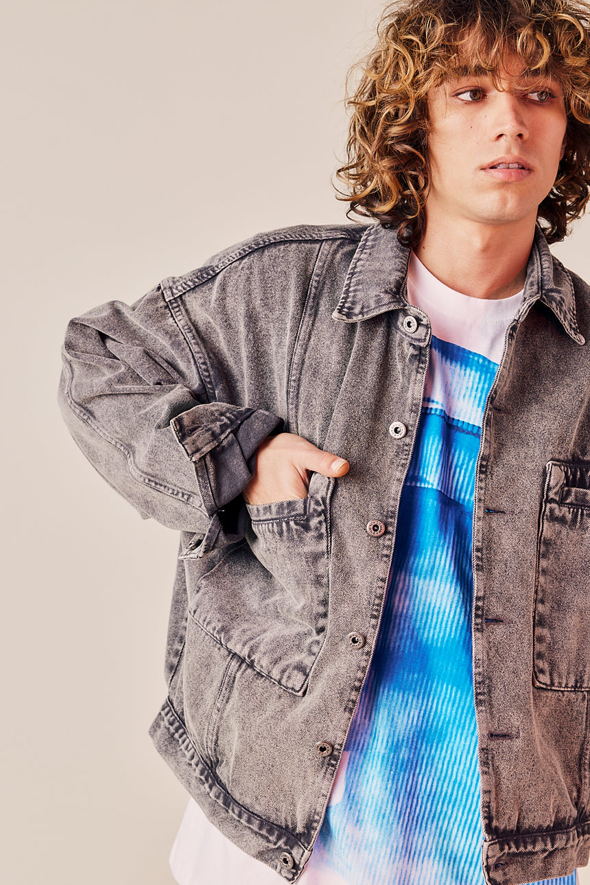 Vintage Cation Dyed Denim Crop Jacket