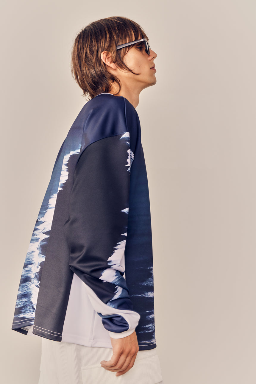 Night Ocean Digital Printed Long Tee