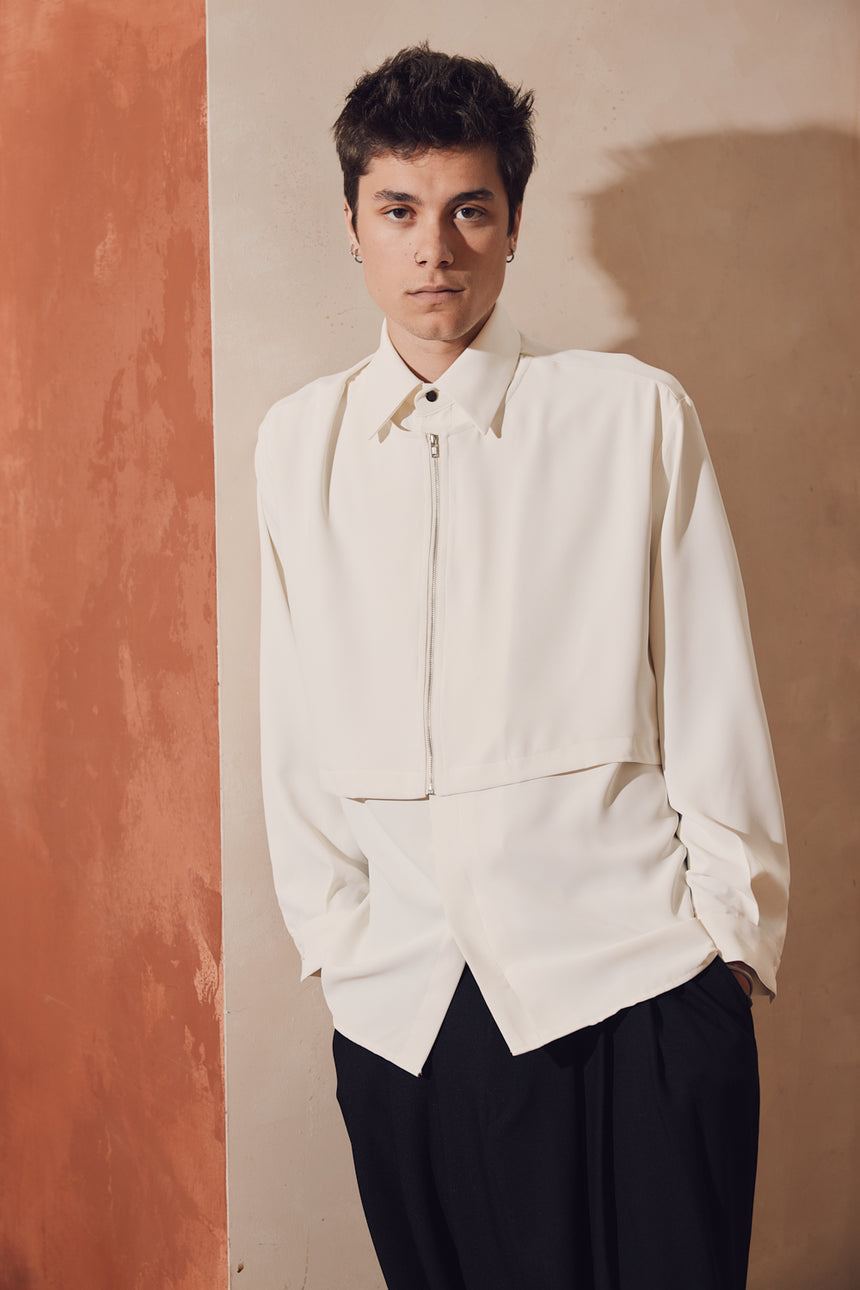 Double Layered Silky Shirt