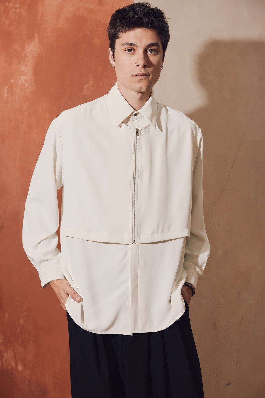 Double Layered Silky Shirt