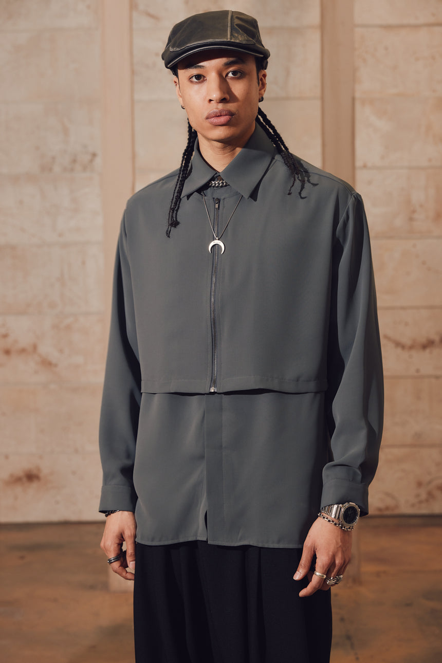 Double Layered Silky Shirt