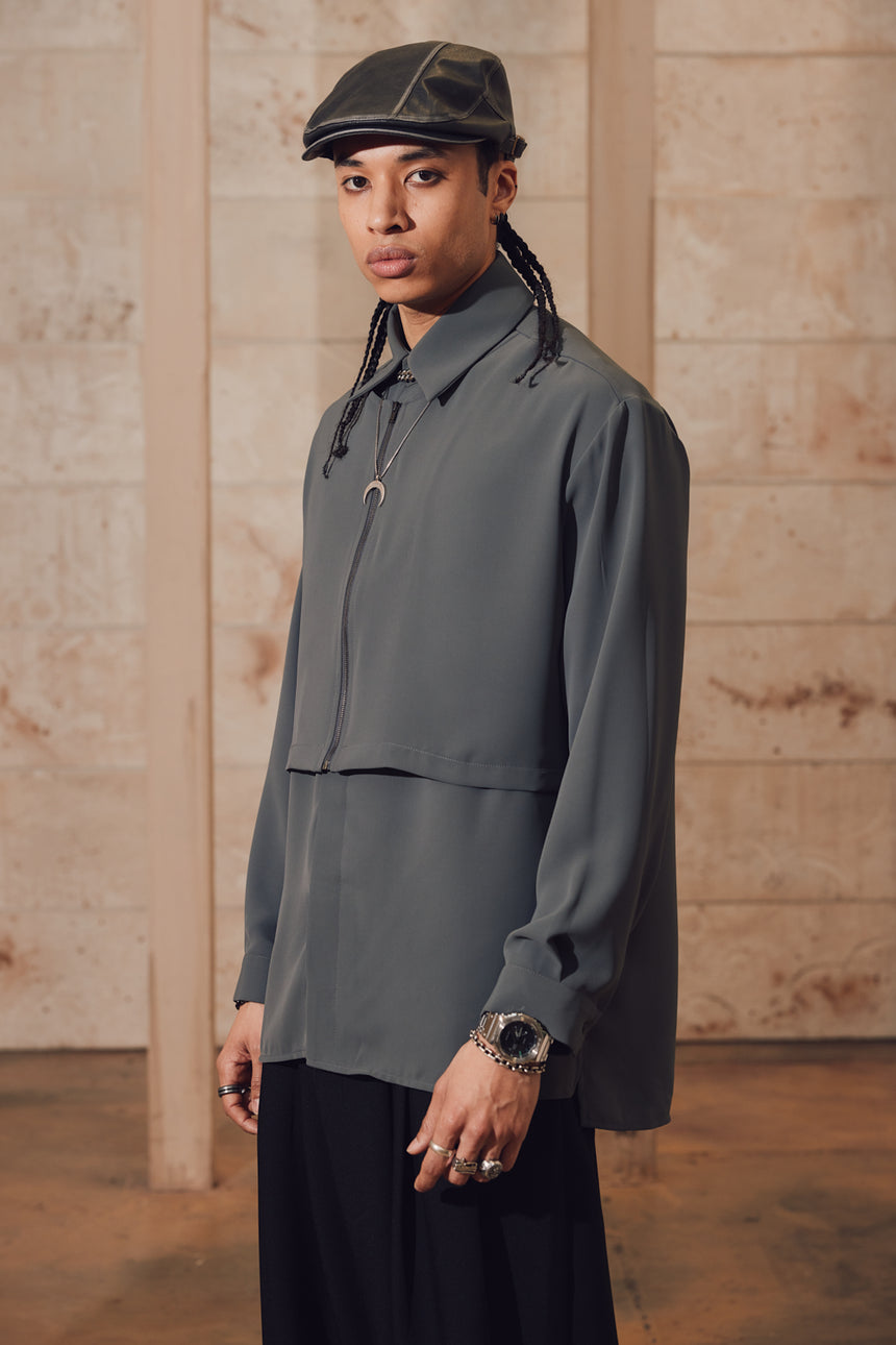 Double Layered Silky Shirt