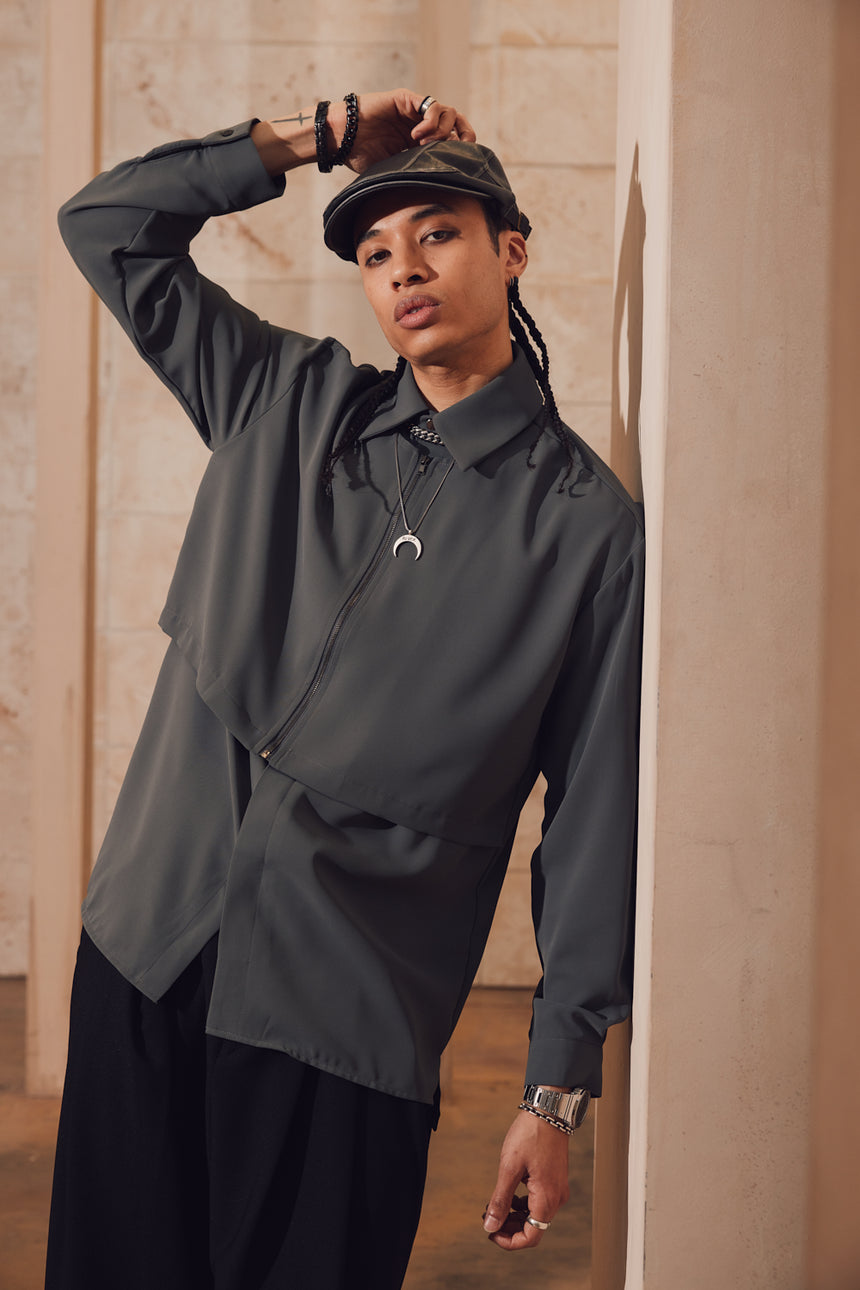 Double Layered Silky Shirt