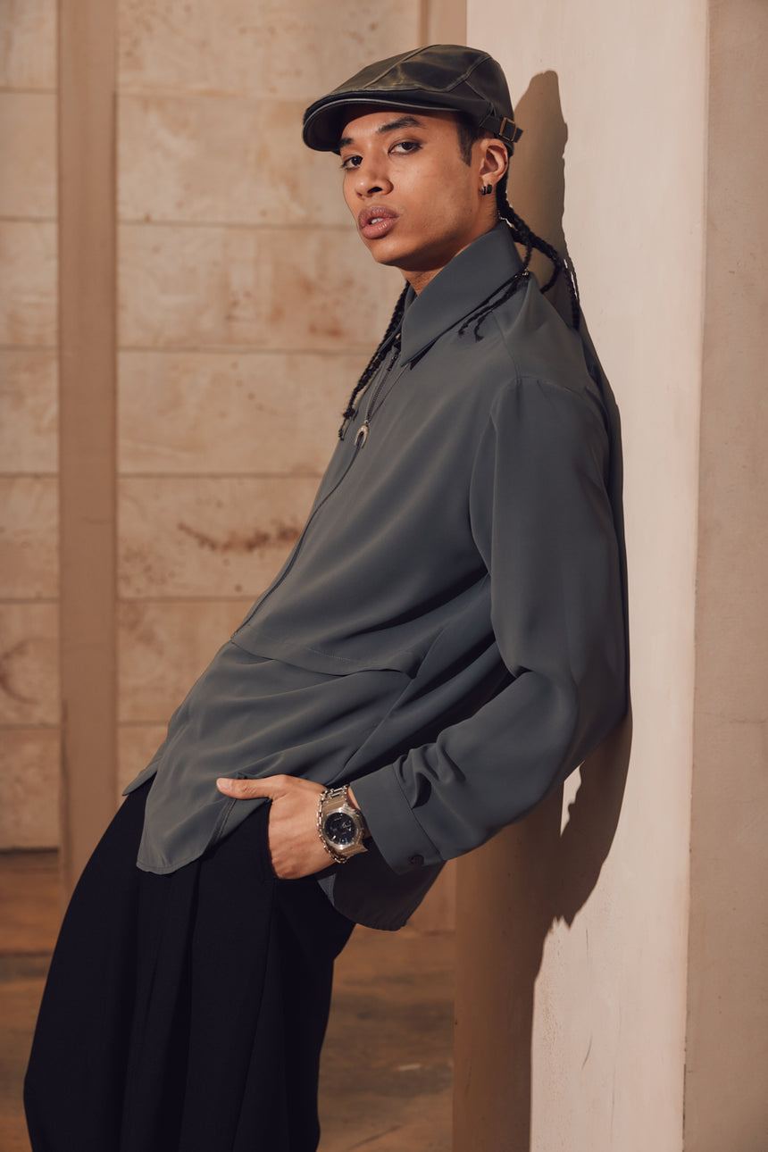 Double Layered Silky Shirt