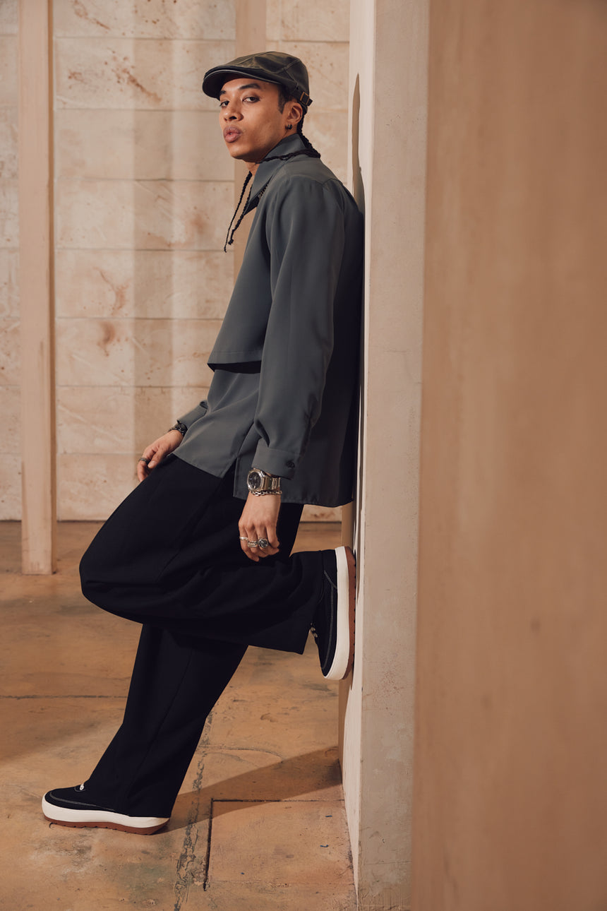 Double Layered Silky Shirt