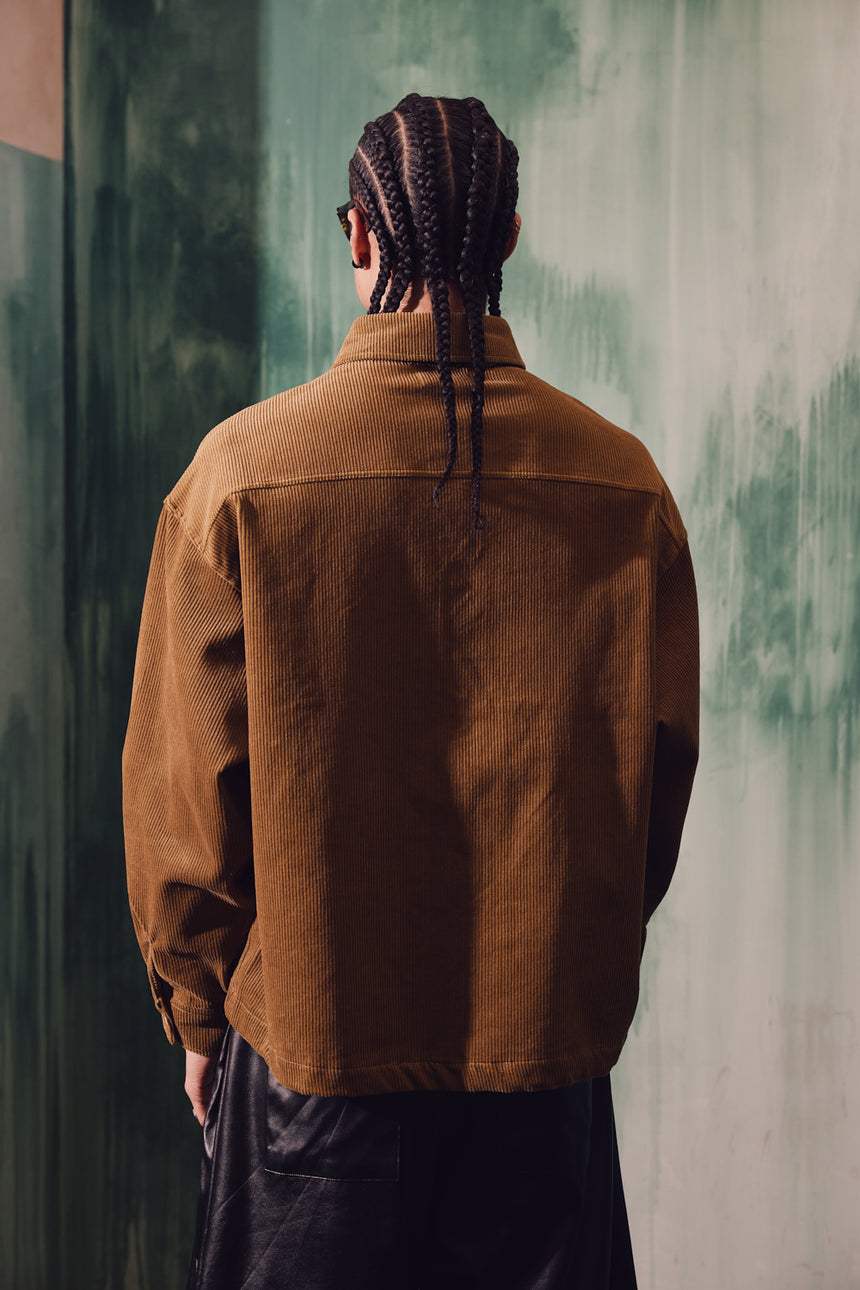 Corduroy Crop Shirt Jacket